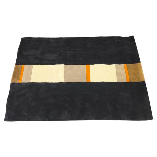 Black Danish Hand-Tufted Wool Rug from C. Olesen, 1990s For Sale - Image 8 of 8