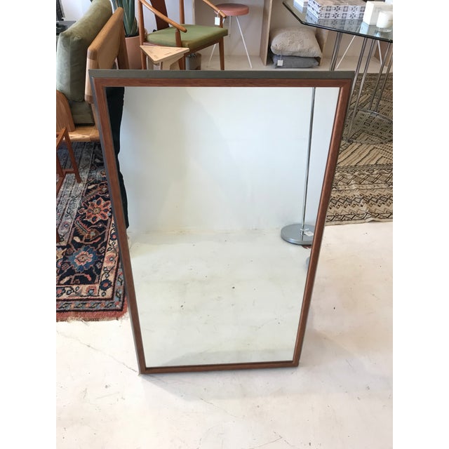 Vintage MidCentury Black Wood Mirror Chairish
