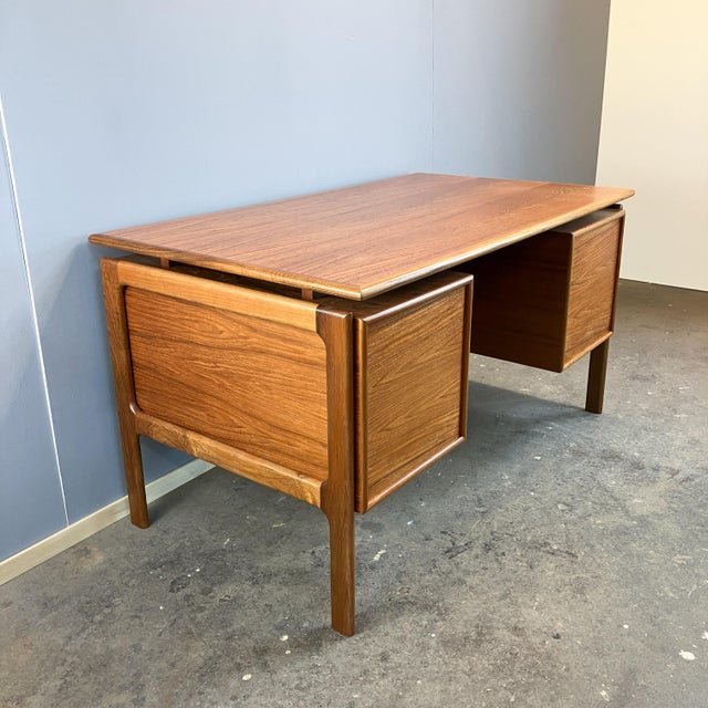 Desk in Teak by G.V. Gasvik for GV Møbler, 1960s For Sale - Image 9 of 13