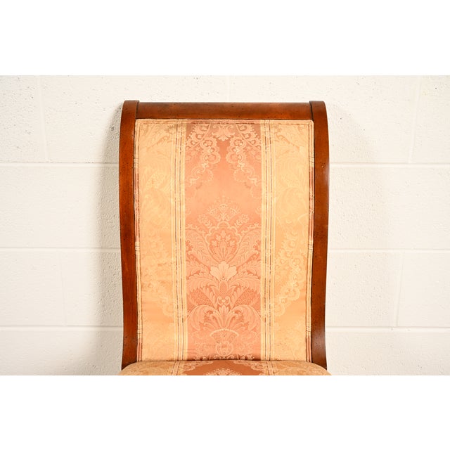 Baker Furniture Style Regency Carved Mahogany Dining Chairs, Set of Four For Sale In South Bend - Image 6 of 13
