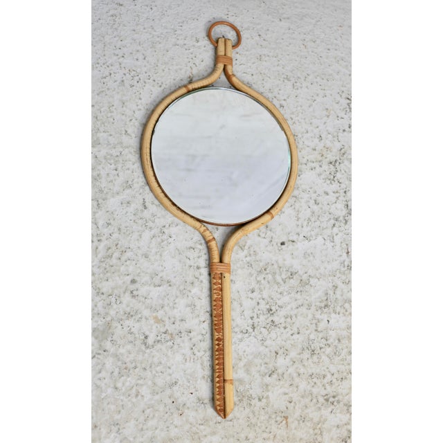 Rattan Mirror in the style of Louis Sognot, France, 1950 For Sale - Image 6 of 18