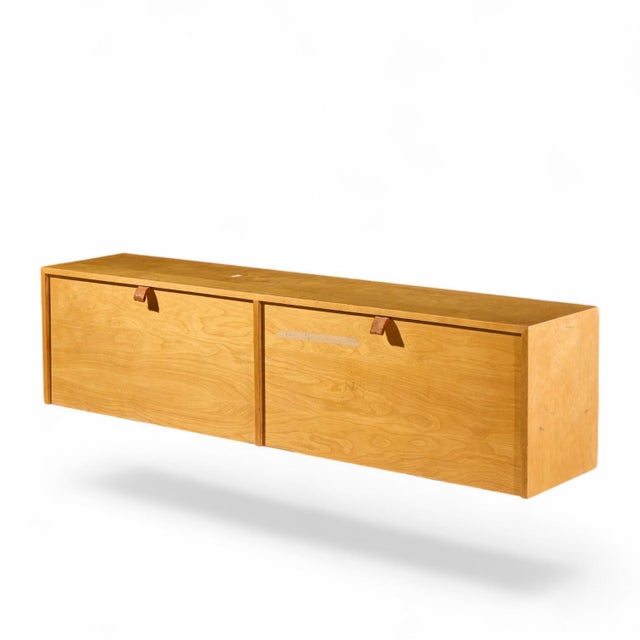 Florence Knoll 121w Mid Century Birch Hanging Credenza For Sale - Image 9 of 9