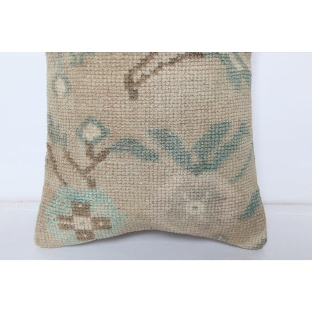 Handmade Turkish Lumbar Rug Pillow Cushion -12'' X 20'' For Sale - Image 9 of 11