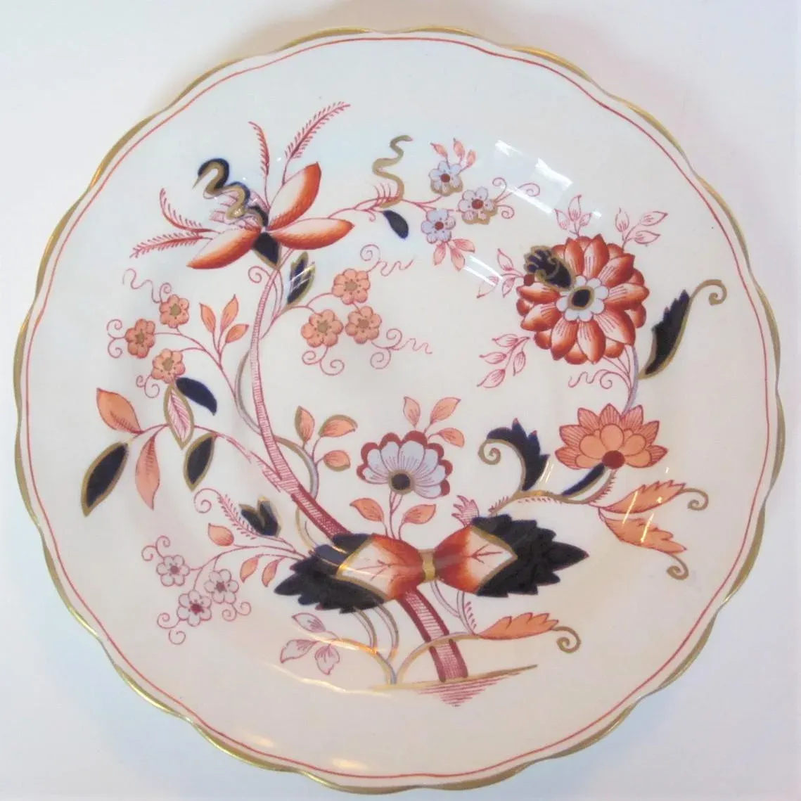 Vintage Booths Fresian Chinoiserie A8022 Scalloped Imari Gold Rim