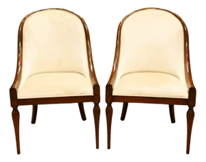 Art Deco Revival Armchairs, Set of 2