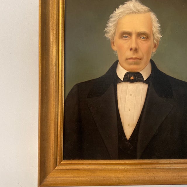 Black Late 19th Century Victorian Male Portrait Painting, Framed For Sale - Image 8 of 12