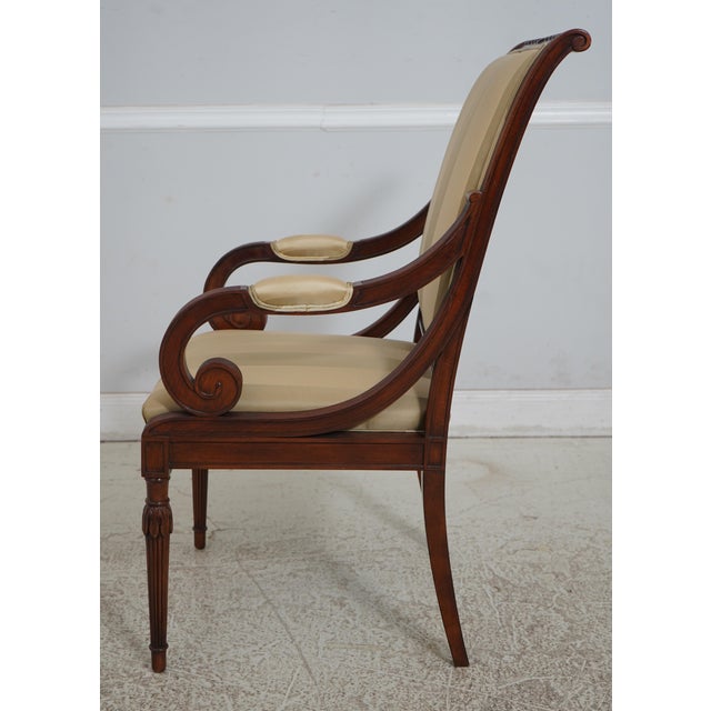 French Set of 8 Karges French Louis XVI Dining Room Chairs For Sale - Image 3 of 12