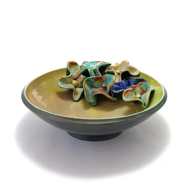 Contemporary Flower Bowl by Ceramiche Lega For Sale - Image 3 of 6