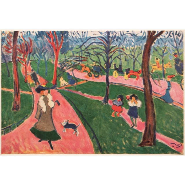 Paper 1943 After André Derain "Hyde Park", First Edition Parisian Offset Lithograph For Sale - Image 7 of 8