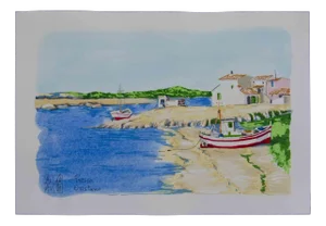 Aldo Riso, Presso Oristano, Lithograph, 2003