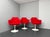 Red Tulip Swivel Armchairs by Eero Saarinen for Knoll International, Italy, 1960s, Set of 3 For Sale - Image 12 of 13