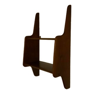 1925 Arts & Crafts Folk Art Sculptural Two-Tier Wood Wall Shelf With Provenance For Sale