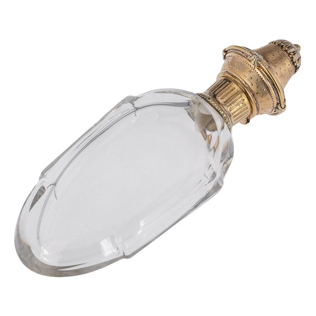 19th Century French 18k Gold Mounted Scent Perfume Bottle, 1890s For Sale