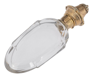 19th Century French 18k Gold Mounted Scent Perfume Bottle, 1890s