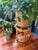 Wood Glass-Topped Bamboo Side Table or Plant Stand For Sale - Image 7 of 7