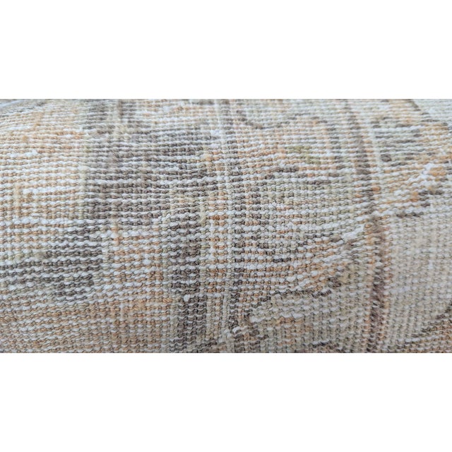 Antique Persian Sultanabad Beige and Brown Handwoven Wool Rug For Sale - Image 9 of 9