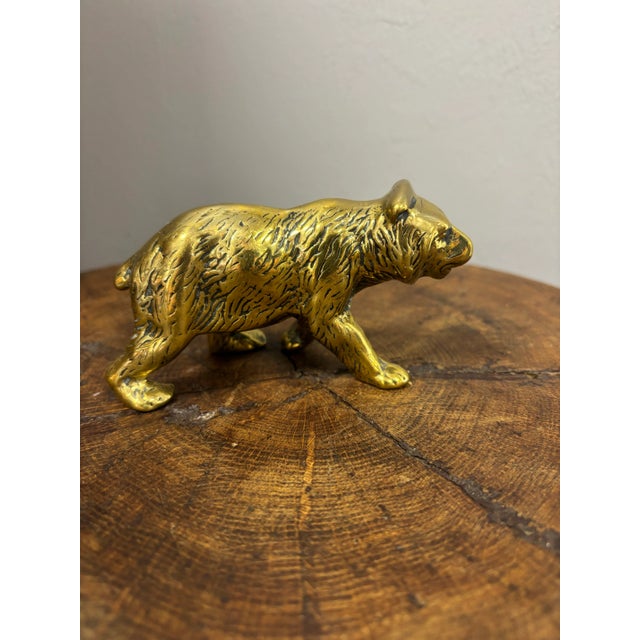 Antique English Brass Bear For Sale - Image 4 of 5