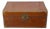 French 19th Century Leather-Lined Trunk with Brass Studs For Sale