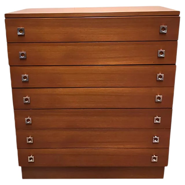 Mid-Century Teak Chest of Drawers, 1960s For Sale