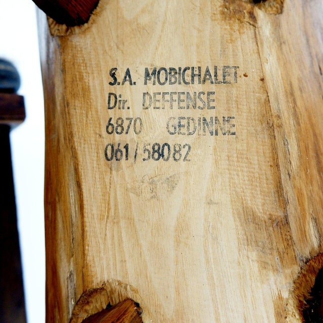 Brutalist Chair from Mobichalet, Belgium, 1950s, Set of 4 For Sale - Image 15 of 16