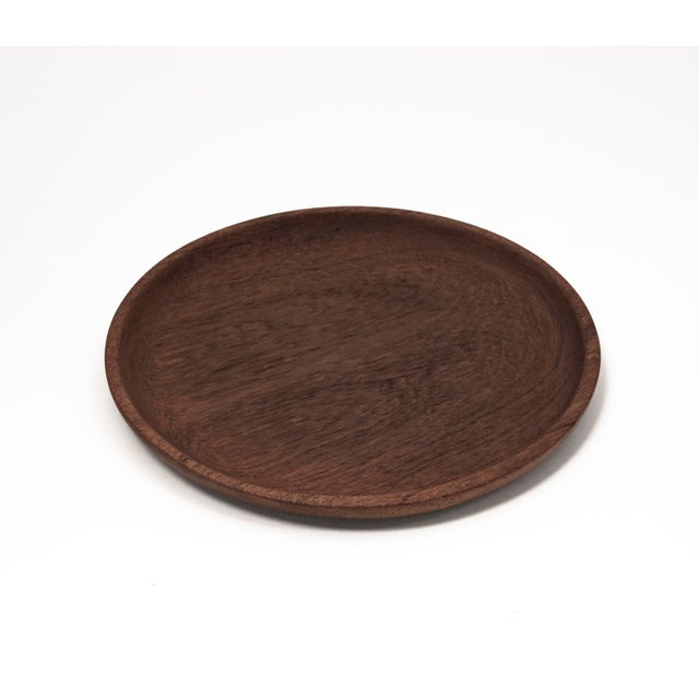 Mid-Century Modern Round Walnut Wood Bowl, 1960s For Sale - Image 3 of 13