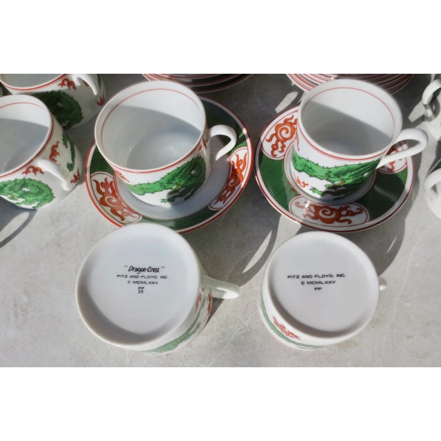 Fitz and Floyd Dragon Crest Coffee and Expresso Cups and Saucers, Set of 36 For Sale - Image 9 of 9