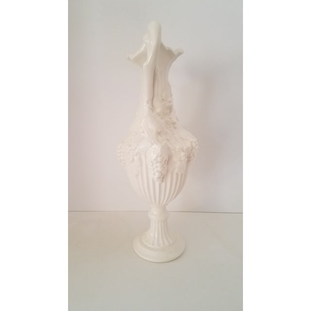 Mid-Century Modern Vintage Arnel's Ceramic Pitcher Style Grapevine Pattern Bud Vase For Sale - Image 3 of 5