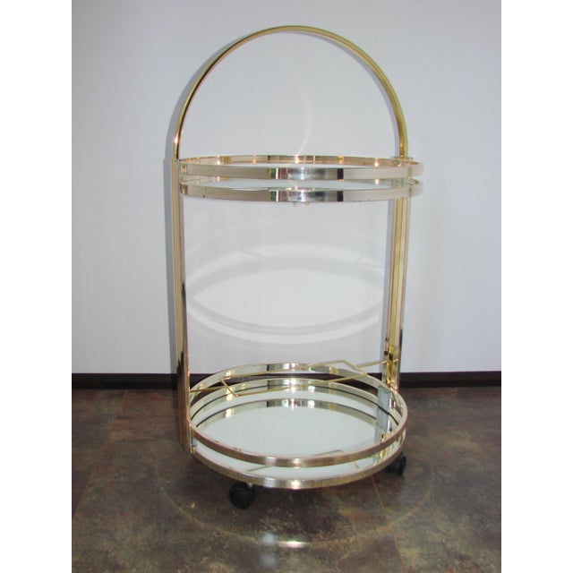 Art Deco Mobile Drinks Trolley on Wheels, 1970s For Sale - Image 6 of 10