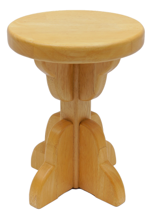 Mid-Century Modern Handmade Beech Stool, France, 1960s