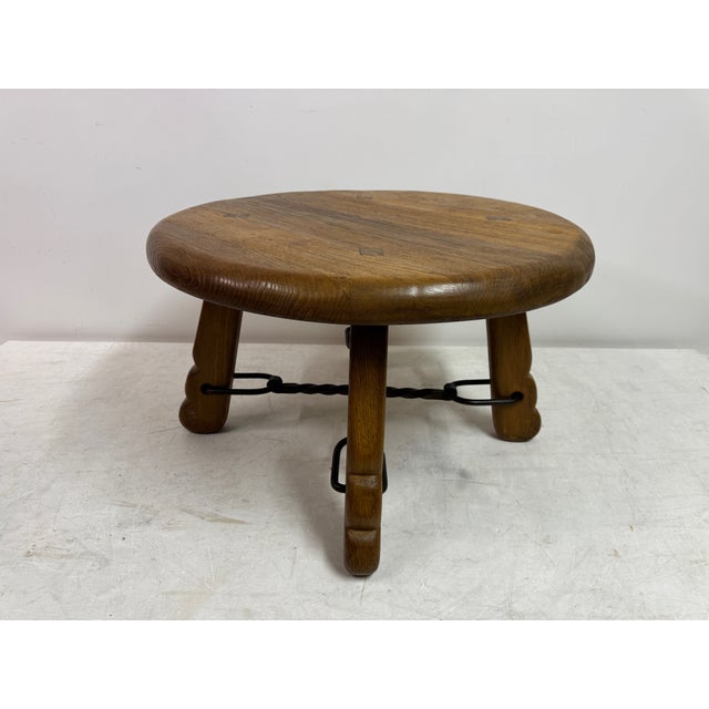 Vintage French Oak and Wrought Iron Coffee Table, 1970s For Sale - Image 12 of 13