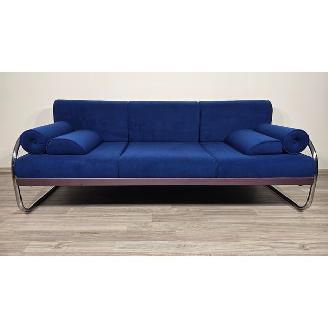Bauhaus Chrome Sofa by Robert Slezák for Slezák Factories, 1930s For Sale - Image 16 of 16