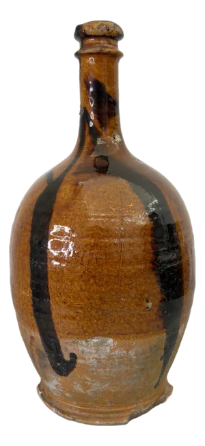 Large Antique Striped Bottle