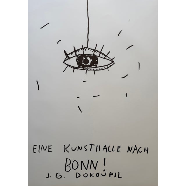 Georg Jiri Dokoupil, Kunsthalle Bonn, 1983, Original Vintage Exhibition Poster For Sale - Image 6 of 10