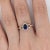 Blue Ceylon Sapphire Ring with Earth Mined Diamonds in Solid 14k Rose Gold Pear 6x4 For Sale - Image 4 of 6