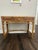 Beautiful, vintage wicker and bamboo writing desk with a matching chair featuring woven rattan details and a single...