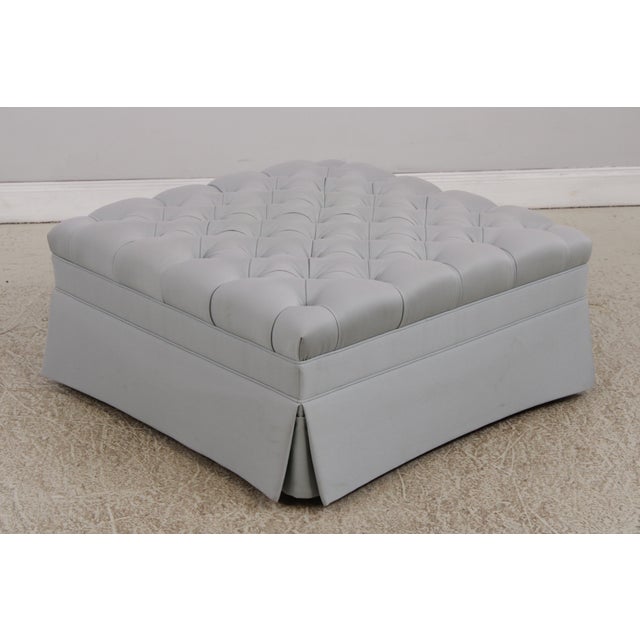 Vanguard Furniture Vanguard Square Tufted Upholstered Ottoman For Sale - Image 4 of 14