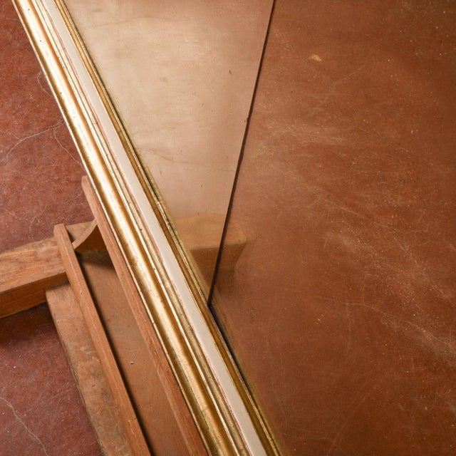 Antique Lacquered Mirror with Mercury Glass For Sale - Image 6 of 18