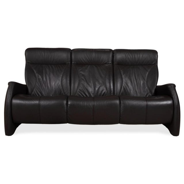 4571 Cumuly Leather Three-Seater Sofa and Armchair in Anthracite Grey with Manual Function by Himolla, Set of 2 For Sale - Image 4 of 18