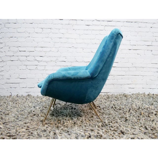 Mid-Century Modern French Plush Armchair, 1950s For Sale - Image 3 of 14