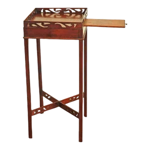 18th Century Antique English Chippendale Mahogany Urn Candle Stand Table