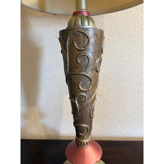 A Pair (2) of Absolutely Whimsical, Charming 30" Table Lamps For Sale - Image 9 of 13