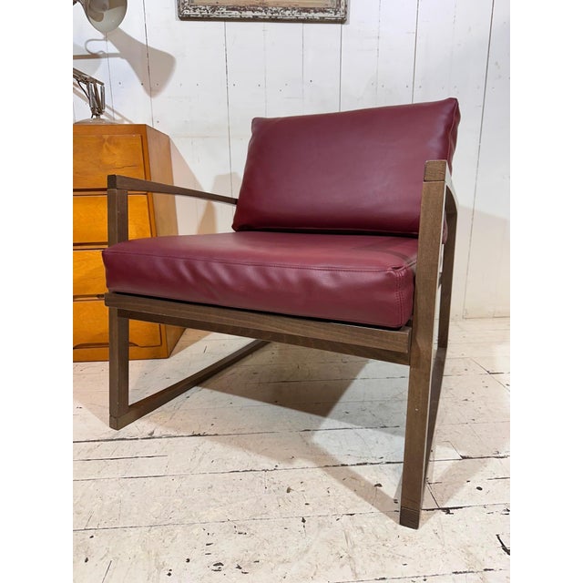 1980s Lounge Chair in Dark Red Leather by Andy Thornton, England, 1980s For Sale - Image 5 of 13