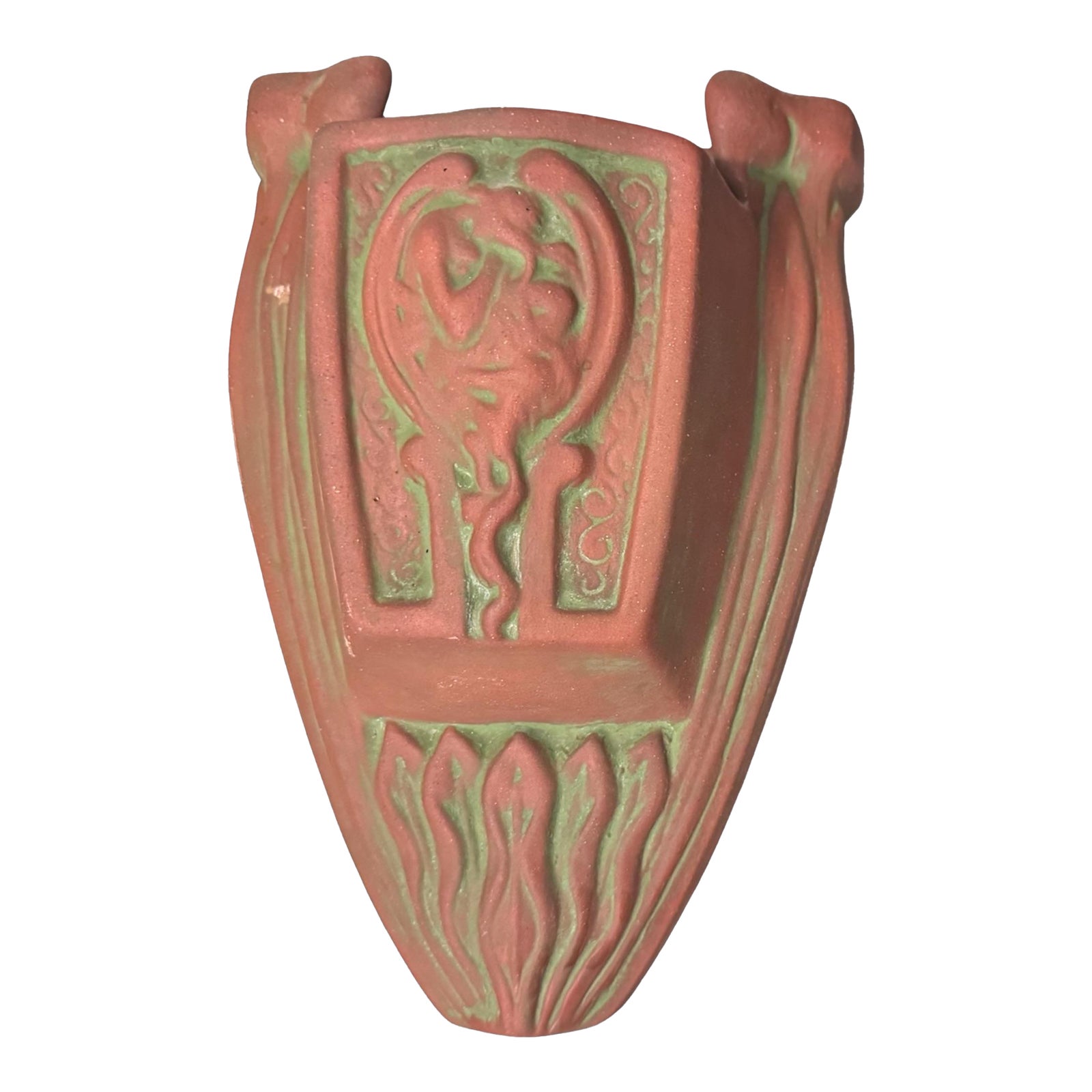 Vintage Peters & Reed Moss Aztec Art Nouveau Pottery Hanging Wall ...