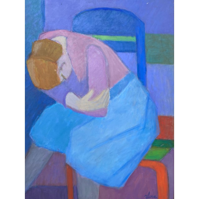 Original Mid 20th Century Figurative Oil Painting by Florence Zlowe (1902-1992) For Sale In Seattle - Image 6 of 12