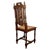 19th Century Antique Oak Carved Hallway Chair with Cane Seat For Sale - Image 6 of 11