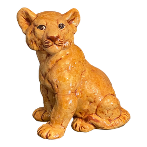 Art Deco Ceramic Lion Cub