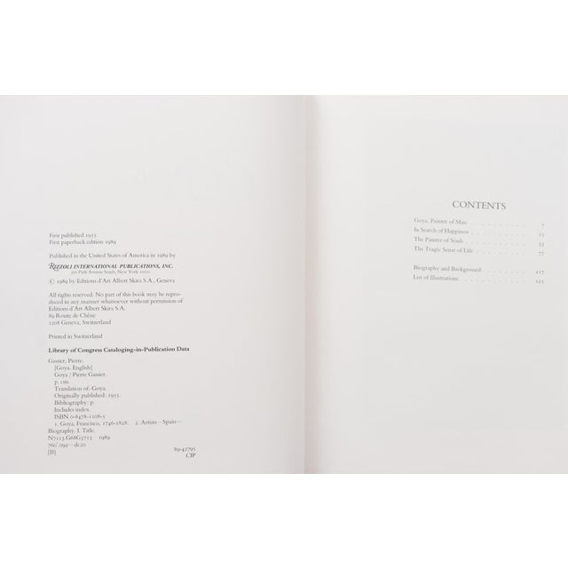 Goya by Pierre Gassier. Softcover book, published in 1989 by Rizzoli of New York. Printed in Switzerland, 130 pages,...