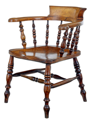 Mid 19th Century Elm Captains Armchair, 1860s