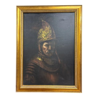 Vintage Frank McCoy “The Man With the Golden Helmet After Rembrandt” Portrait For Sale