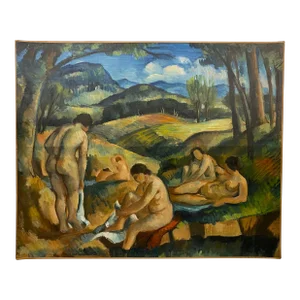 The Bathers Painting in the Manner of Paul Cezanne
